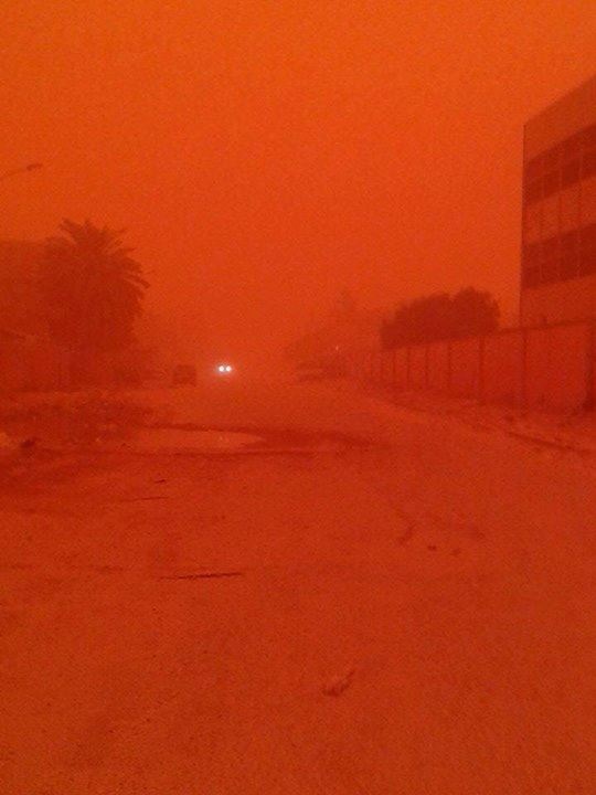 Dusty weather hits many parts of the eastern region. Tuesday, May 26, 2015. Photos: Social Media